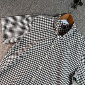 Mens UNTUCKit Button Down Shirt XL Blue Gingham Whisky Pink Classic Fit